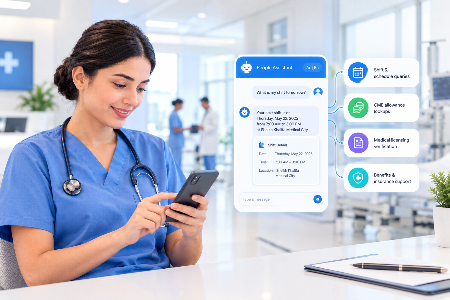 Healthcare employee self-service